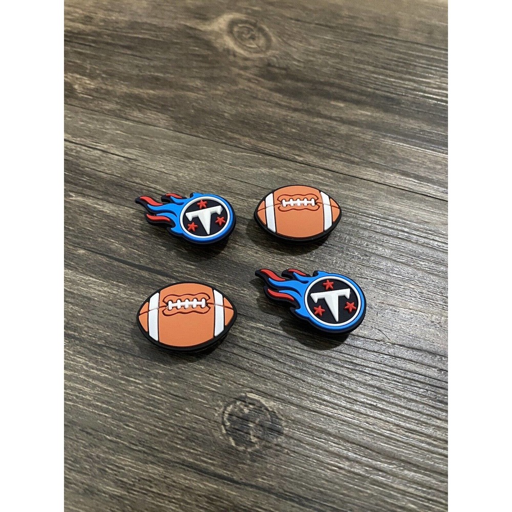 Tennessee Titans Football Team Sports Charm For Crocs Shoe Charms - 4 Pieces